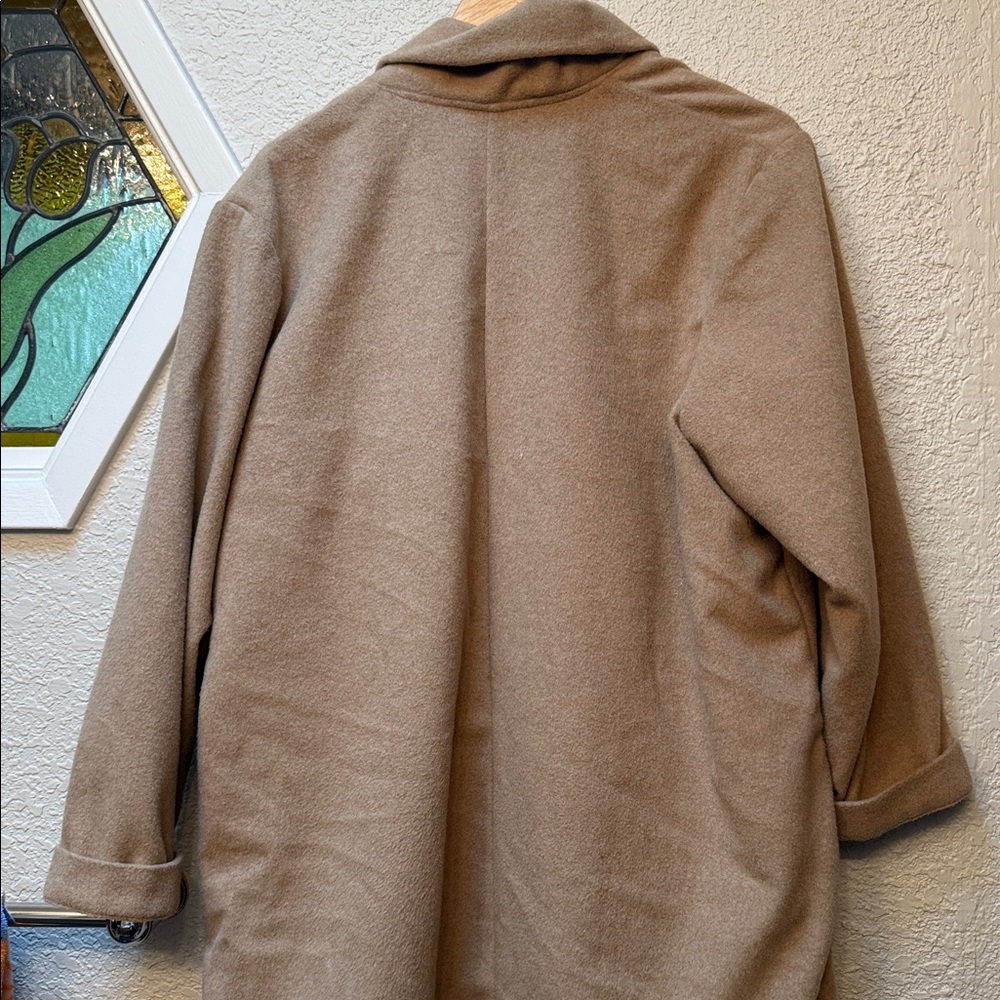 Only Child Camel Cardiff Wool Trench L/XL - Picture 6 of 7